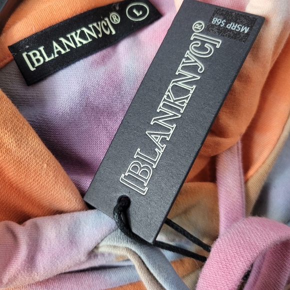 Blank NYC Tie Dye Cropped Hoodie sz Large - Picture 4 of 4